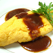 オムレツワインソース掛け